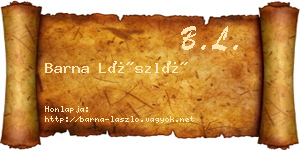 Barna László névjegykártya