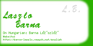 laszlo barna business card